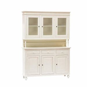 EsteaMobili – VETRINA CRISTALLIERA CREDENZA BIANCO OPACO LEGNO PRODOTTO VENETO X SALA CUCINA – 1188 – come foto