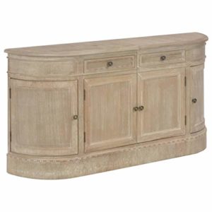 Tidyard Credenza Vintage in Legno Massello con 2 Cassetti e 4 Ante,Credenza Design,Credenza per Soggiorno 134x30x68 cm