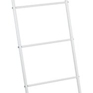 WENKO Scala porta asciugamani Viva – Appendiabiti, acciaio, 43 x 156,5 x 3,5 cm, bianco